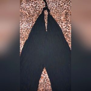 Black low neck jumpsuit
